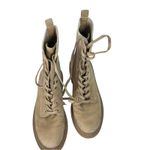 Sam Edelman Lydell Tan Cream Suede Combat Boots Size 8 Lug Sole Photo 2