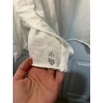 Free People  White Oversized Long-Sleeve Shirt With Boho Print Detail Womens S Photo 3