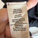 Soft Surroundings NWT  Linen Blend Pants Women’s Wide Leg Black Buttons SZ PL Photo 5