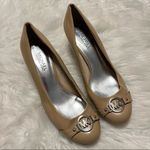 Michael Kors MICHAEL Fulton Leather High Heel Shoes Beige Size 8.5 Photo 1