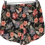 Abercrombie & Fitch Womens Black Floral Viscose Drawstring Casual Shorts Size XS Photo 1