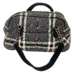 Vera Bradley  Black Plaid Tweed Velvet Chains Luxe Collection Tote Purse Handbag Photo 0