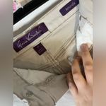 Gloria Vanderbilt Cotton Spandex Amanda Khaki Light Tan Logo Pockets Pants Sz 10 Photo 9
