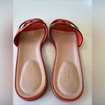 Gucci Interlocking Cutout Slide Sandals EU 37.5 US 7.5 Orange Leather Flat Shoes Photo 4