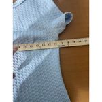 Boden‎ Textured Knit Top Short Sleeve Collared Light Blue, Size 6 Blue Photo 5