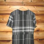 Burberry  Brit Gray Check Crepe Wool Dress 12 Photo 5