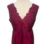 Adrianna Papell  Maroon Sleeveless V-neck Silk Cocktail Dress Elegant Size 10 Photo 4