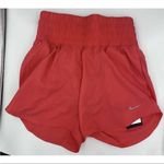 Nike One Women’s Dri-Fit Ultra High Waisted 3” Brief Lined Shorts Pink L New Photo 2