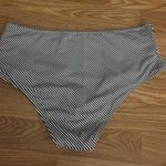 Cupshe Black & White Stripe Swim Bottoms Size Large Photo 5