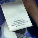 Ann Taylor Blue White Blsck Stripe Ponte Pencil Skirt Size 10 Medium M Photo 4