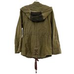 Anthropologie Hei Hei Green Lace Anorak Army Jacket Sz S Photo 5