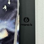 NEW Mono B Navy White & Tan Bold Tie Dye Bike Shorts Whipstitched Seams Size S Photo 2