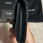 Saint Laurent Authentic  Envelope Small YSL Flap Wallet in Grained Leather Photo 3