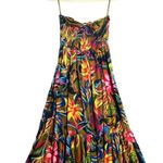 Aerie Womens Sun Dress XS Floral Smocked Bodice Strapless Ruffle Flare Bottom Photo 3