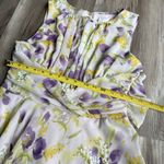 Vintage K‎ Studio Floral Cream Purple Pastel Floweral Long Dress, Size 12 Modest Photo 5