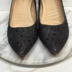 Adrienne Vittadini  Fiona Pump Heels Woman 8 Black Beaded Block Heel‎ Pointed Toe Photo 2