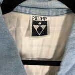 POTTERY Vintage Coquette 80s Western Tweed Quilted Plaid Vest Unisex Sz M EUC Blue Size M Photo 3