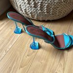 Amina Muaddi  Gilda Crystal-Embellished Blue Heel Photo 4