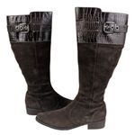 Marc Fisher Agnes Suede/Leather Tall Boots GUC $169 Size 8.5M S3260 Photo 0