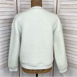 a.n.a . A New Approach Faux Sherpa Henley Pullover Sweatshirt Mint‎ Green Small Photo 5