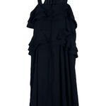 Gianni Bini  Dress Womens 2 Black Ruffle Sleeveless Halter Cocktail Whimsigoth Photo 0