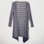 Charlotte Russe  Navy & White Striped Long Cardigan Sweater Photo 1