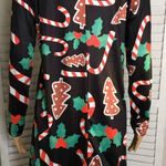 Candy Cane Christmas Dress, Large Black Photo 2