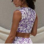 Stone Fox Swim Stone Fox Mase Tankini Swim Top In Kauai Purple White Tropical Modest Size L Photo 1