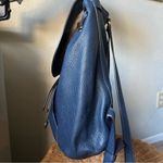 Michael Kors Riley LG Leather Backpack Navy Photo 6
