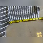 MISIA STRIPED SHIRT gray/white stripes 3/4 sleeve top pocket buttons at back L Gray Size L Photo 10
