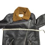 ZARA  Woman Shearling Moto Black Jacket Size: XS Photo 3