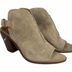 Frye NEW  Carolina Ash Tan Sling Peep-Toe Suede Boot- 10 Photo 0