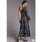 Anthropologie One-Shoulder Burnout Velvet Jumpsuit size S Photo 2