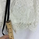 Off The Shoulder Lace Bell Sleeve Romper Womens Small White Photo 5