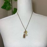 Gold Glitter Fairy Jar Key Necklace New Photo 5