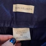 Van Heusen  10 Vibrant Blue Work Career Stretch Trousers Pants Crop Textured Photo 6