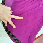 Label Rita Kumar 100% Silk Floral Flutter Embroidered Flowy Boho Traditional Top Purple Size 2 Photo 11