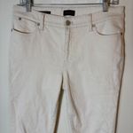 Talbots  Slim Ankle Jeans Size 8P Cream‎ Casual Denim Pants Photo 2