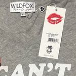 Wildfox NWT I Can't Relate Romeo V-Neck Tee in Heather Gray/ Rare Photo 5