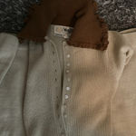 Vtg 70s Wenjilli earthy Knit crochet Maxi Dress 11/12 Tan Size undefined Photo 9