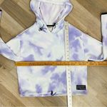 PINK - Victoria's Secret Pink by Victoria’s Secret Tie Dye Sweater Knit Cropped Hoodie Blue Purple Photo 11