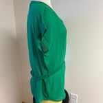 Promod French Brand Drape Sleeve Tie Front Green Blouse size M Size M Photo 1