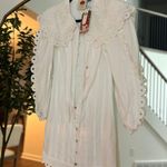 Farm Rio Long-Sleeve Embellished Collared Mini Dress Photo 4