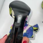 Nine West  Womens 6.5 Fabric Multi Color Print Heeled Pumps Scarf Wrap Sexy Party Photo 2