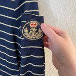 Ralph Lauren Lauren  Navy Gold Striped Crest Logo Old Money Boxy Top 1X Photo 2