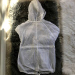 Free People new movement white hooded zip up windbreaker jacket size medium Photo 1