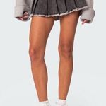 Edikted Pleated Denim Mini Skirt Photo 1