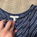 Maurice's Navy White Striped Sleeveless V-Neck Blouse Photo 1