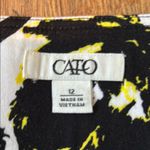 Cato  Black and Yellow Floral Pencil Skirt‎ size 12 Photo 4
