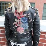 BLANK NYC Embroidered Leather Jacket Photo 0